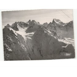 MASSIF du PELVOUX: les ecrins et les agneaux vue aérienne 10x15 - état