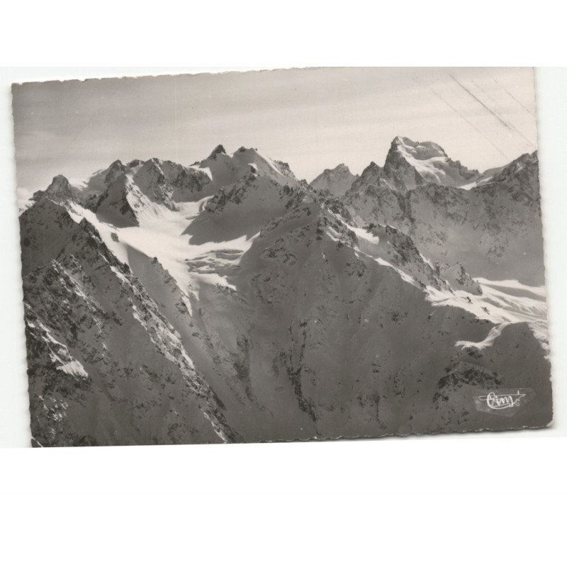 MASSIF du PELVOUX: les ecrins et les agneaux vue aérienne 10x15 - état