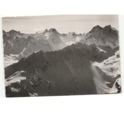 MASSIF du PELVOUX: le groupe de la meïje et grandes ruines vue aérienne 10x15 - très bon état