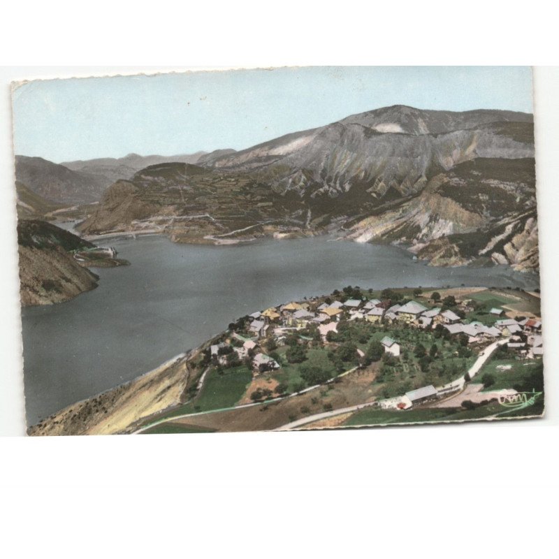 SERRE-PONCON: lac et barrage vue aérienne 10x15 - très bon état