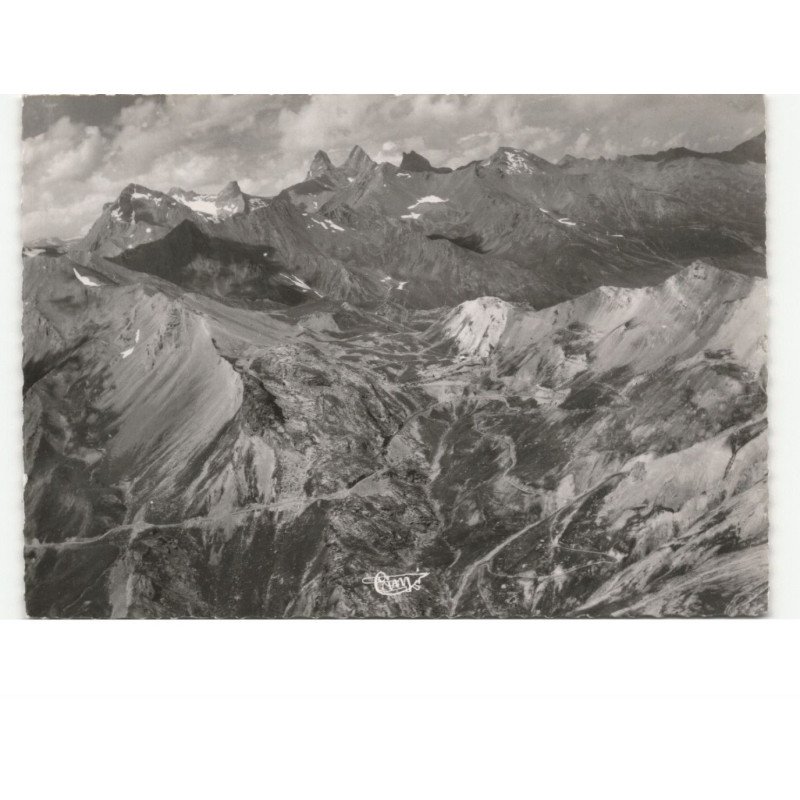 GALIBIER: route du montagne du goléon les aiguilles d'arves vue aérienne 10x15 - très bon état