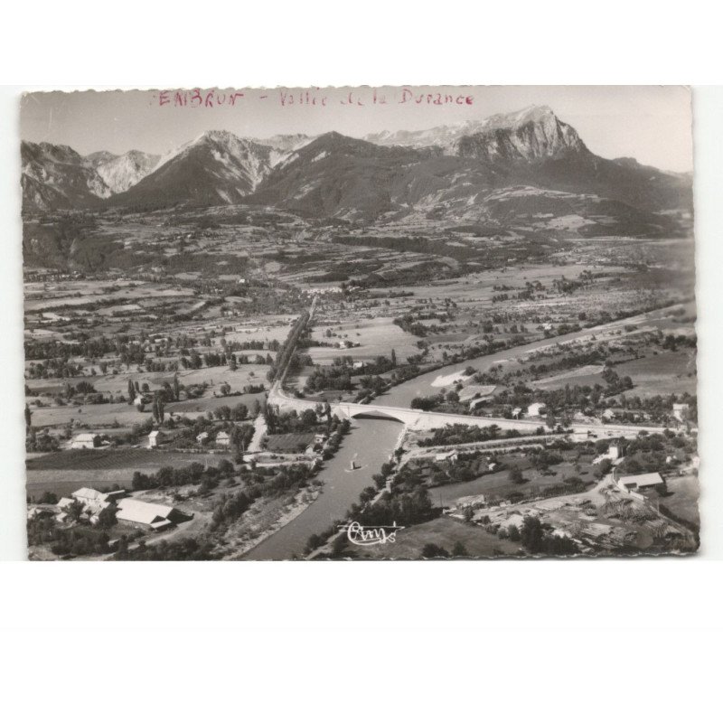 EMBRUN: les crottes vallée de la durance le grand morgon vue aérienne 10x15 - très bon état