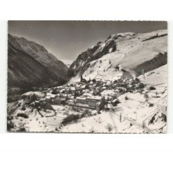 LA GRAVE: vue générale d'hiver vue aérienne 10x15 - très bon état