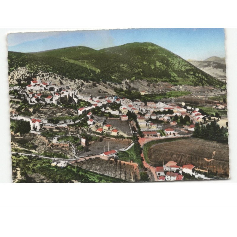 BANON: vue générale sur l'ancien et le nouveau village vue aérienne 10x15 - très bon état