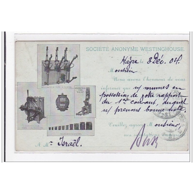SEINE-MARITIME : societe anonyme westinghouse (judaica) - tres bon etat