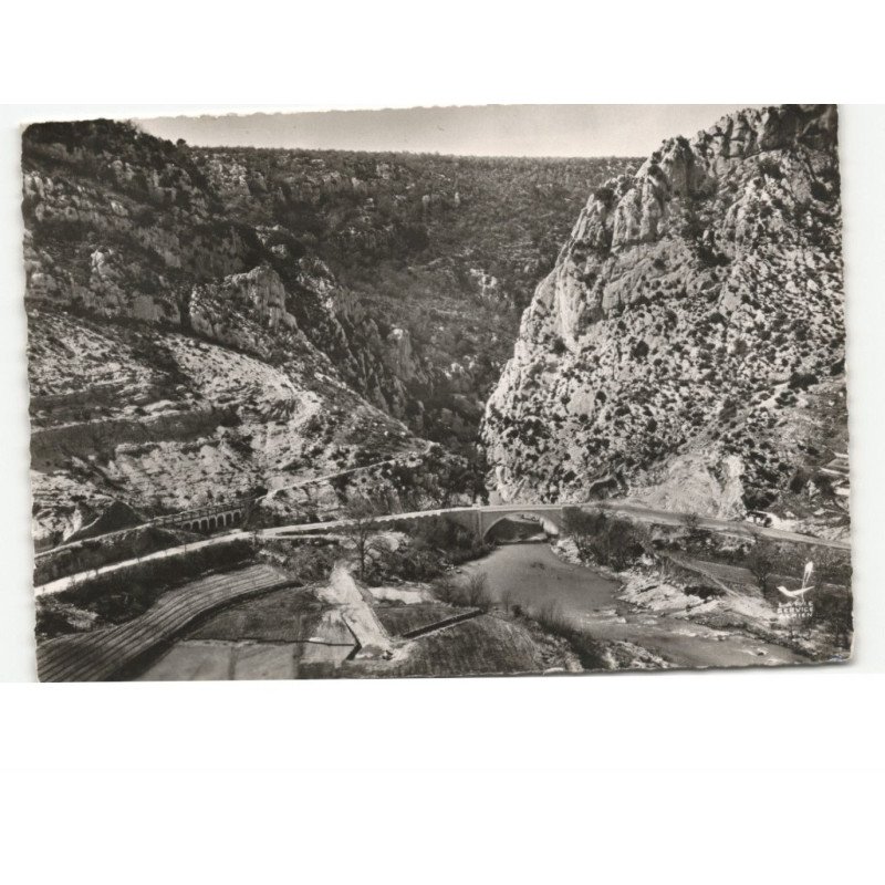 QUINSON: le pont sur le verdon vue aérienne 10x15 - trsè bon état