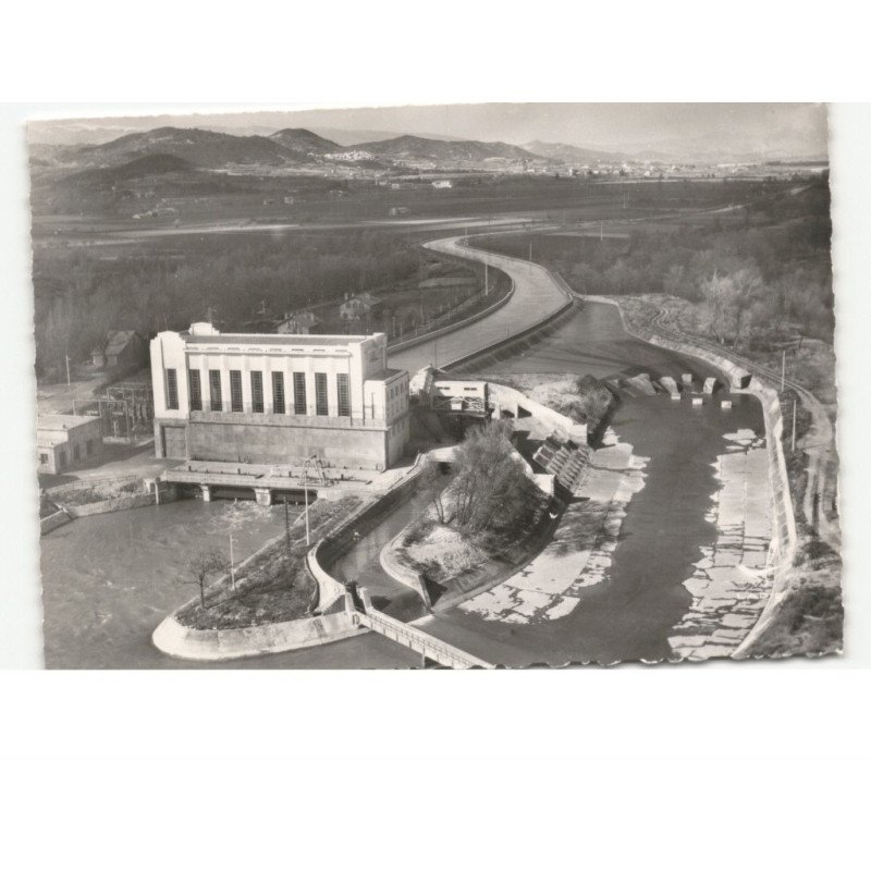 VILLENEUVE: l'usine électrique de largue vue aérienne 10x15 - très bon état