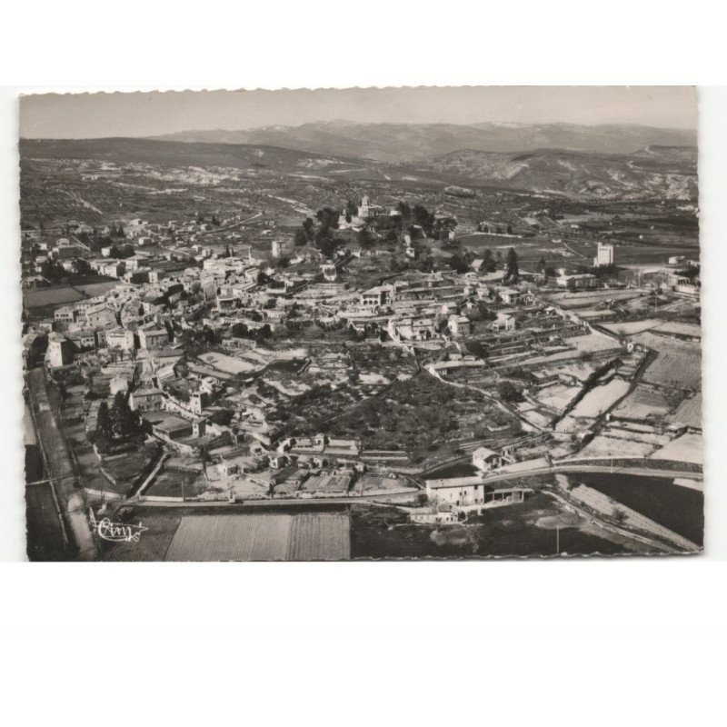 FORCALQUIER: vue panoramique vue aérienne 10x15 - très bon état