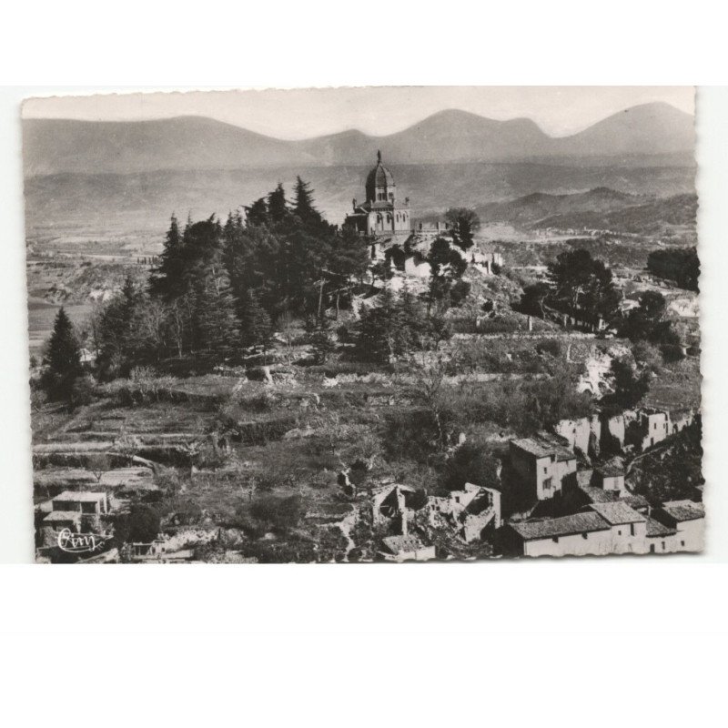 FORCALQUIER: notre-dame de provence vue aérienne 10x15 - très bon état