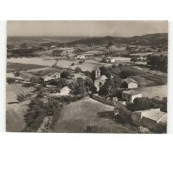 PIERRERUE: quartier de l'église vue aérienne 10x15 - très bon état