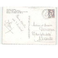 THOARD: vue générale et les gîtes montagne de guéruen vue aérienne 10x15 - état
