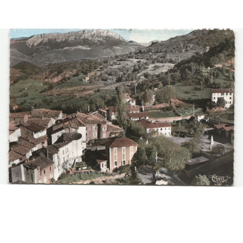 THOARD: vue générale montagne de géruen vue aérienne 10x15 - très bon état