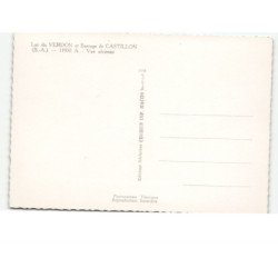 VERDON: lac du verdon et barrage de castillon vue aérienne 10x15 - très bon état