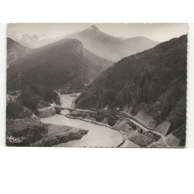 VERDON: lac du verdon et barrage de castillon vue aérienne 10x15 - très bon état