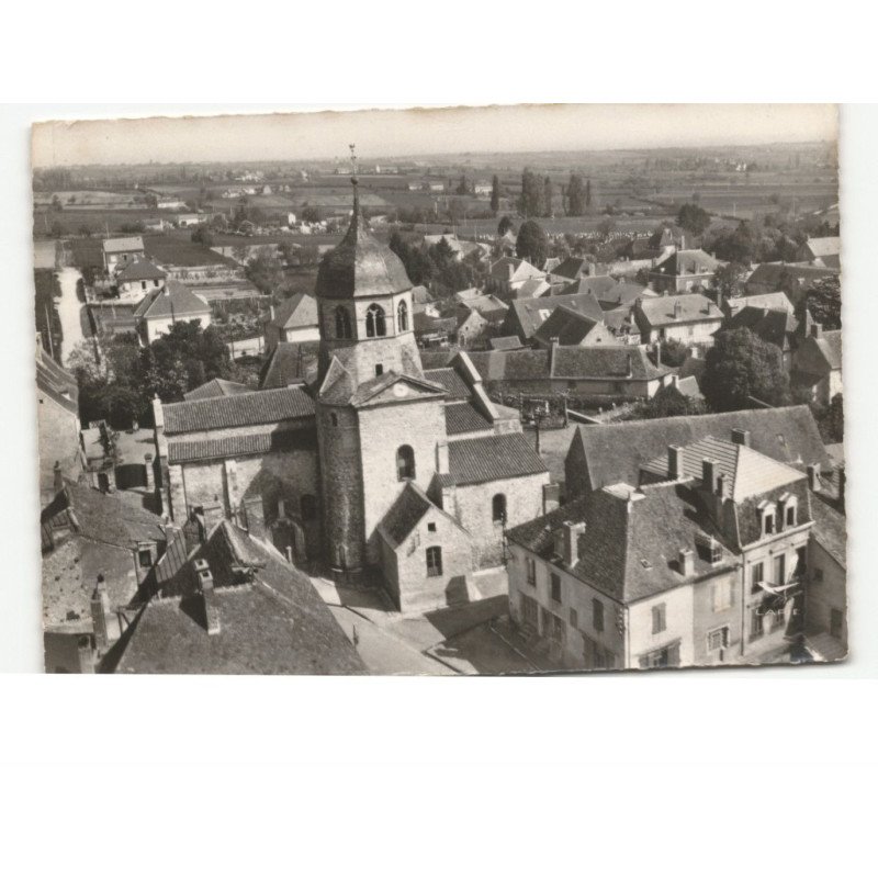 BELLENAYES: l'église saint-martin XIIe siècle vue aérienne 10x15 - très bon état