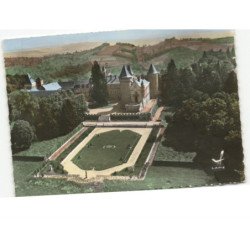 BUSSET: le château bourbon busset XIVe siècle vue aérienne 10x15 - très bon état