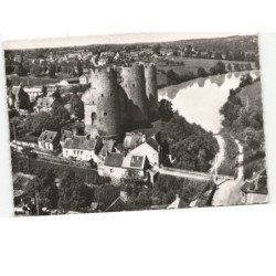BOURBON-L'ARCHAMBAULT: le château des ducs de bourbon XIVe siècle vue aérienne 10x15 - très bon état