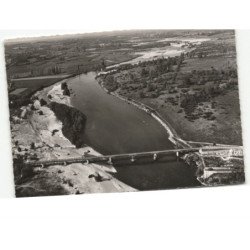 CHATEL-de-NEUVRE: le pont sur l'allier et la plage vue aérienne 10x15 - très bon état