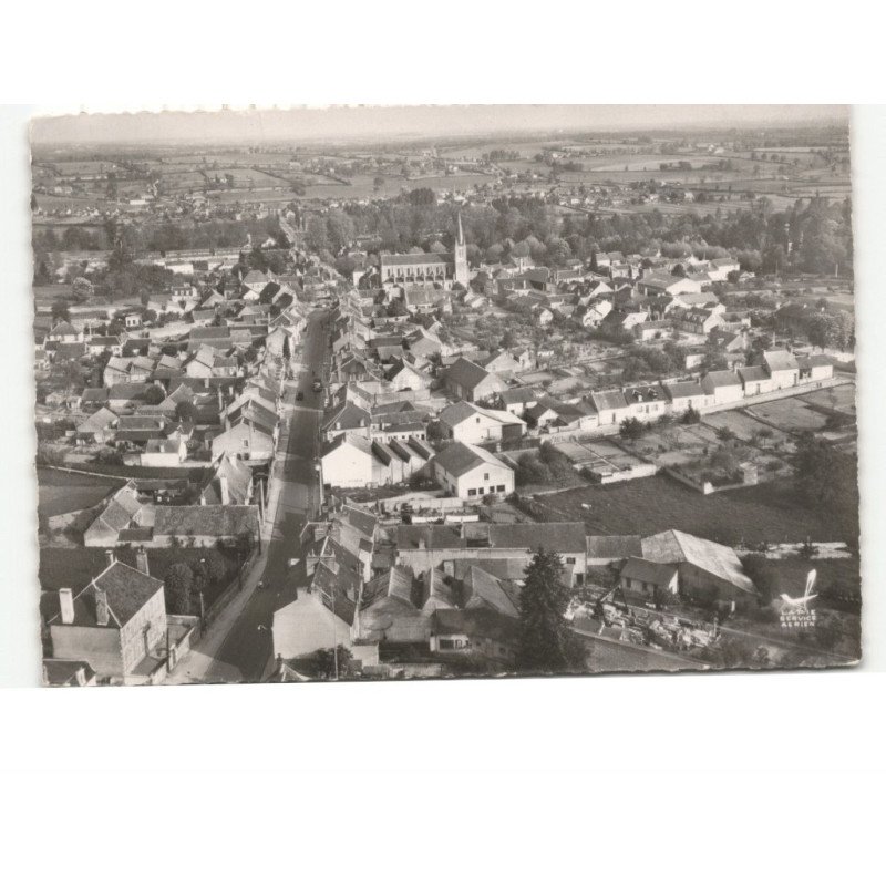 DOMPIERRE-sur-BESBRE: la grande rue vue aérienne 10x15 - très bon état