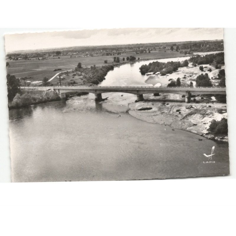 CHAZEUIL: le pont sur l'allier vue aérienne 10x15 - très bon état