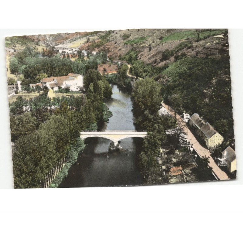 CHOUVIGNY: gorges de chouvigny, le pont de saint-ga sur la sioule vue aérienne 10x15 - très bon état