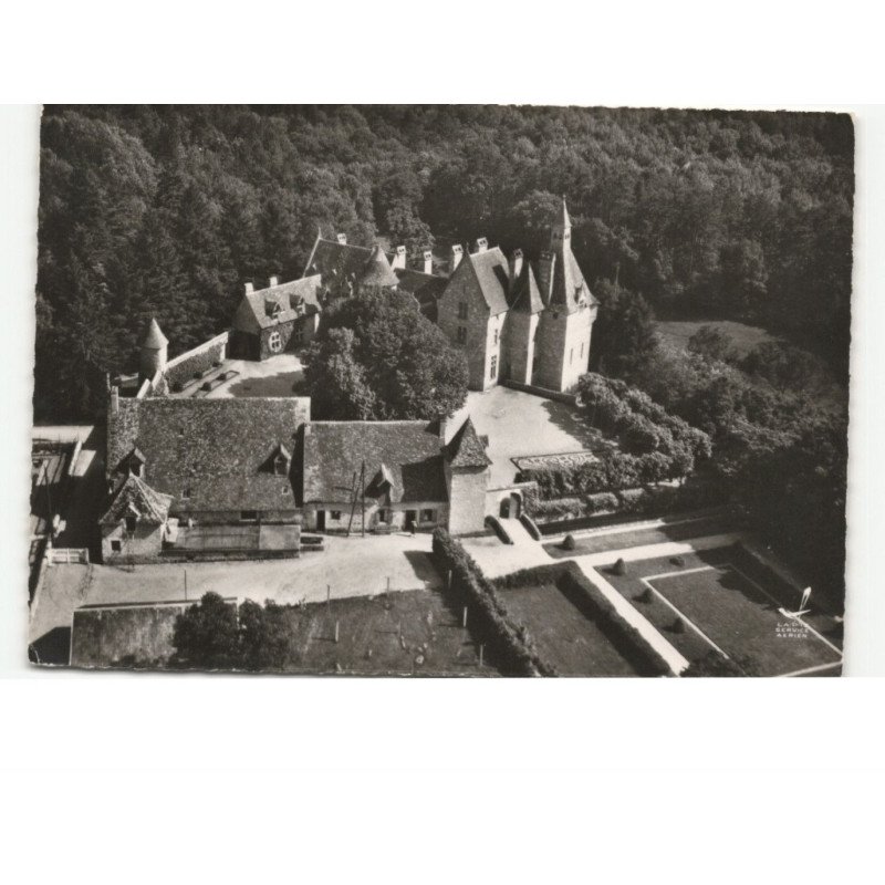 VALLON-en-SULLY: le château de peufheuilloux vue aérienne 10x15 - très bon état