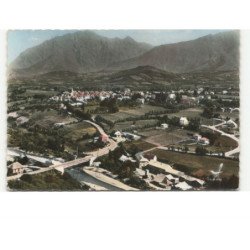 SAINT-BONNET: capitale du champsaur, le drac et vue générale vue aérienne 10x15 - très bon état