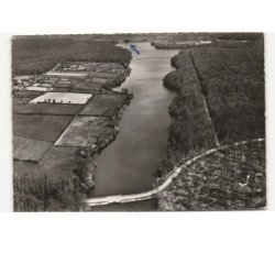 FORET DE TRONCAIT: l'étang de pirot et les chamignoux vue aérienne 10x15 - très bon état