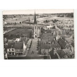 VILLENEUVE-sur-ALLIER: l'église vue aérienne 10x15 - état