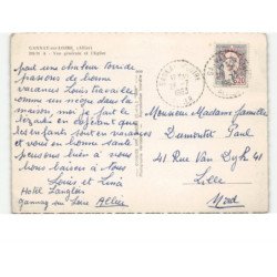 GANNAY-sur-LOIRE: vue générale et l'église vue aérienne 10x15 - très bon état