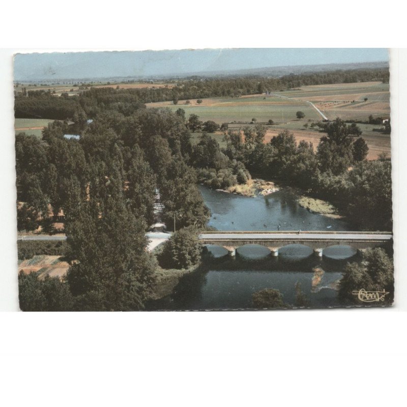 JENZAT: le pont sur la sioule vue aérienne 10x15 - très bon état