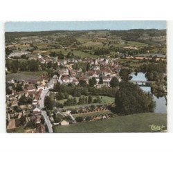 MEAULNE: vue générale et route de valigny vue aérienne 10x15 - très bon état
