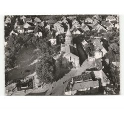 NERIS-les-BAINS: la place de l'église vue aérienne 10x15 - très bon état