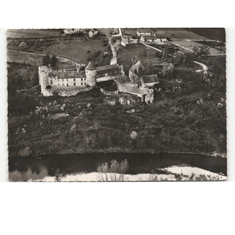 SAINT-BONNET-de-ROCHEFORT: château de rochefort vue aérienne 10x15 - très bon état