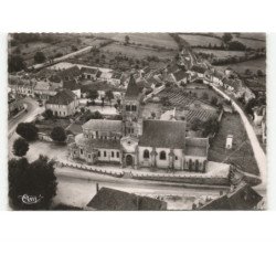 SAINT-MENOUX: l'église classé monument historique vue aérienne 10x15 - très bon état