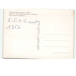 SAINT-POURCAIN-sur-SIOULE: vue générale et carrefour routes moulins montluçon vue aérienne 10x15 - très bon état