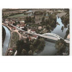 VALLON-en-SULLY: le pont du cher vue aérienne 10x15 - état