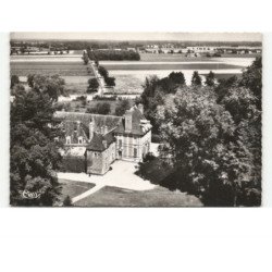 VILLENEUVE-sur-ALLIER: château de villars vue aérienne 10x15 - très bon état