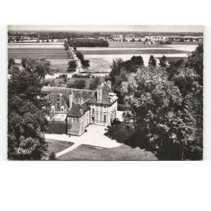 VILLENEUVE-sur-ALLIER: château de villars vue aérienne 10x15 - très bon état