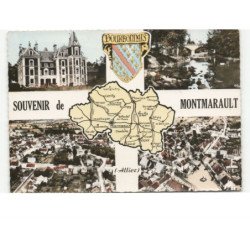 MONTMARAULT: souvenir vue aérienne 10x15 - très bon état