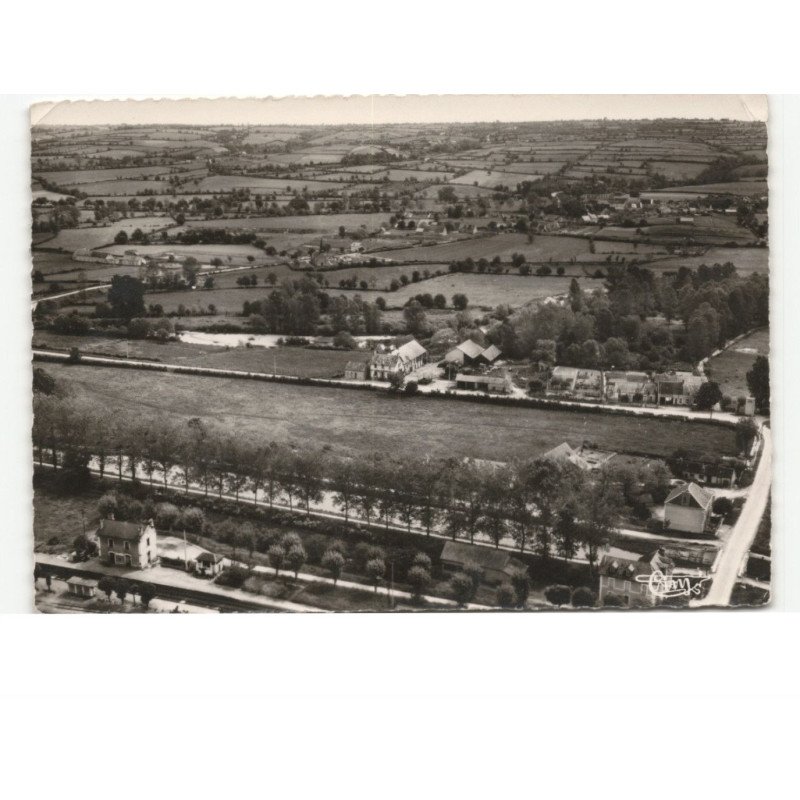 AUDES: vue générale et gare de magnette vue aérienne 10x15 - état