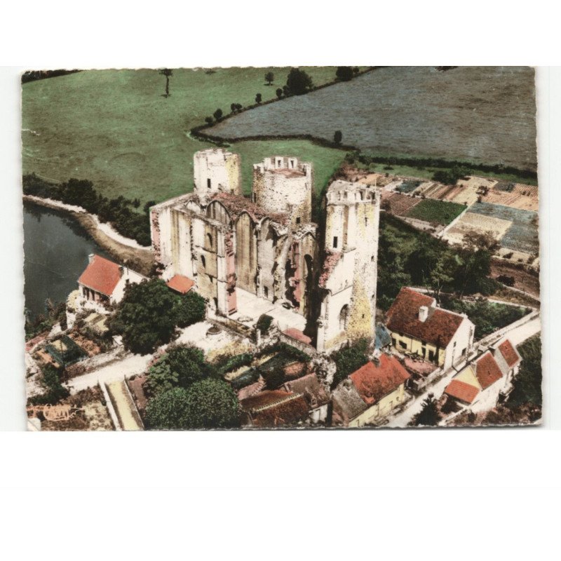 BOURBON-L'ARCHAMBAULT: ruines du château vue aérienne 10x15 - état