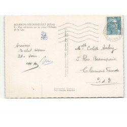 BOURBON-L'ARCHAMBAULT: le vieux château et le lac vue aérienne 10x15 - très bon état