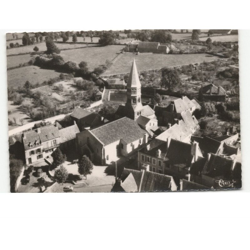 CERILLY: l'église vue aérienne 10x15 - très bon état