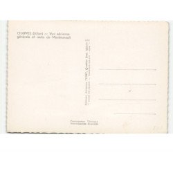 CHAPPES: générale et route de montmarault vue aérienne 10x15 - très bon état