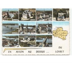 MEUNG-sur-LOIRE: souvenir de 4 vues vue aérienne 10x15 - très bon état