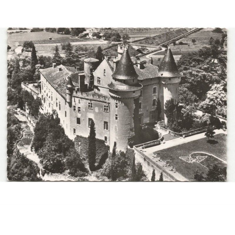 MERCUES: château vue aérienne 10x15 - très bon état