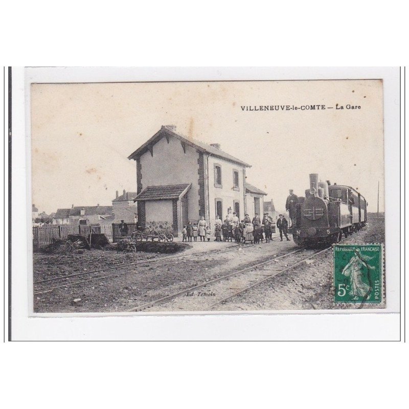 VILLENEUVE-le-COMTE : la gare - etat