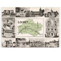 LOIRET: 10 vues vue aérienne 10x15 - très bon état