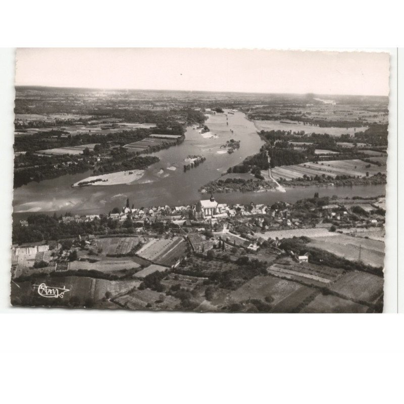 CANDES - SAINT-MARTIN: la vallée de la loire et l'embouchure de la vienne vue aérienne 10X15 - très bon état